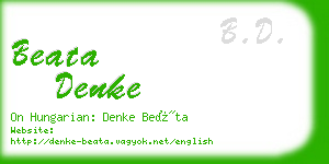 beata denke business card